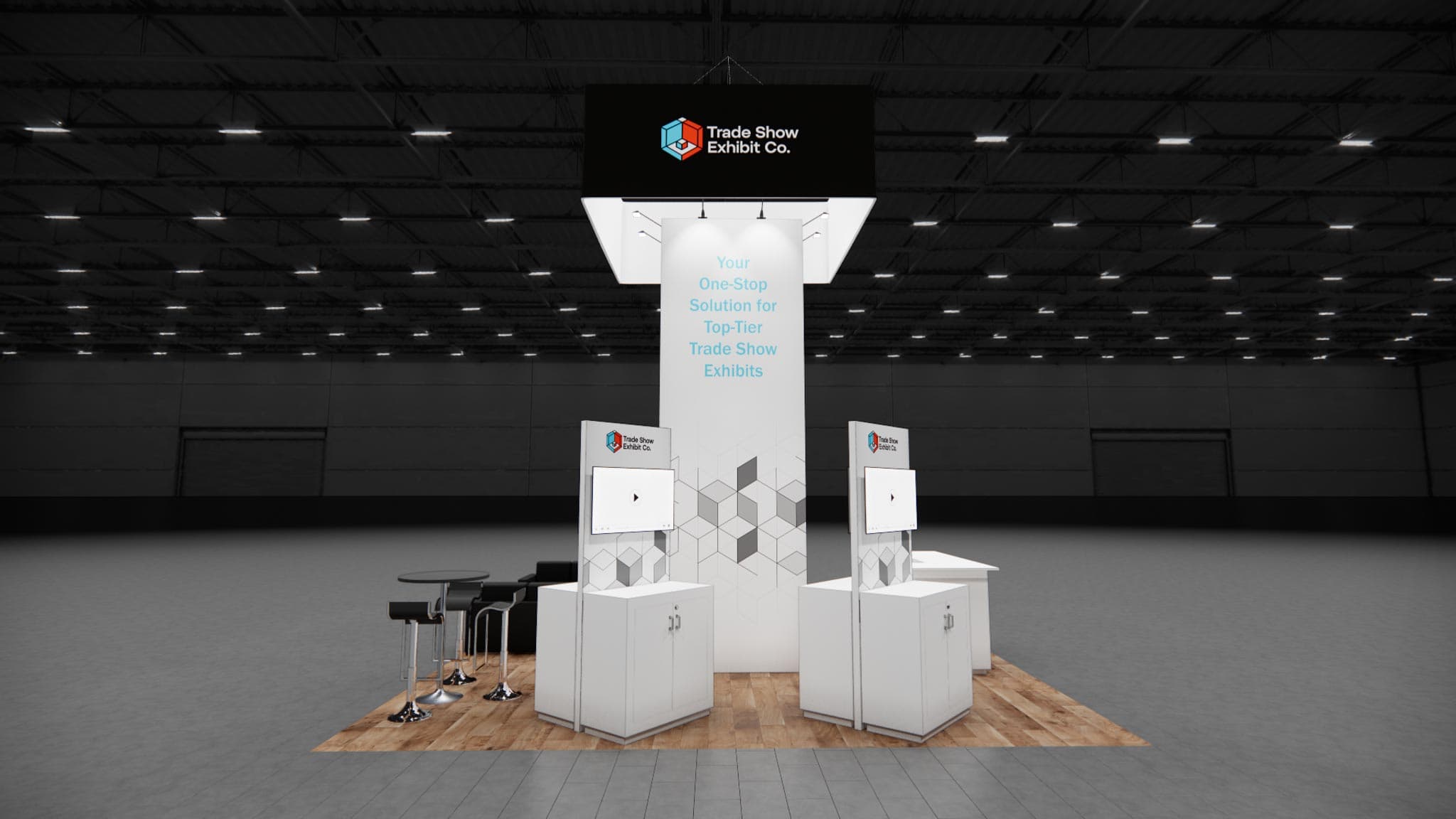 20 x 20 Island Affordable Exhibit Rental — CES, Las Vegas