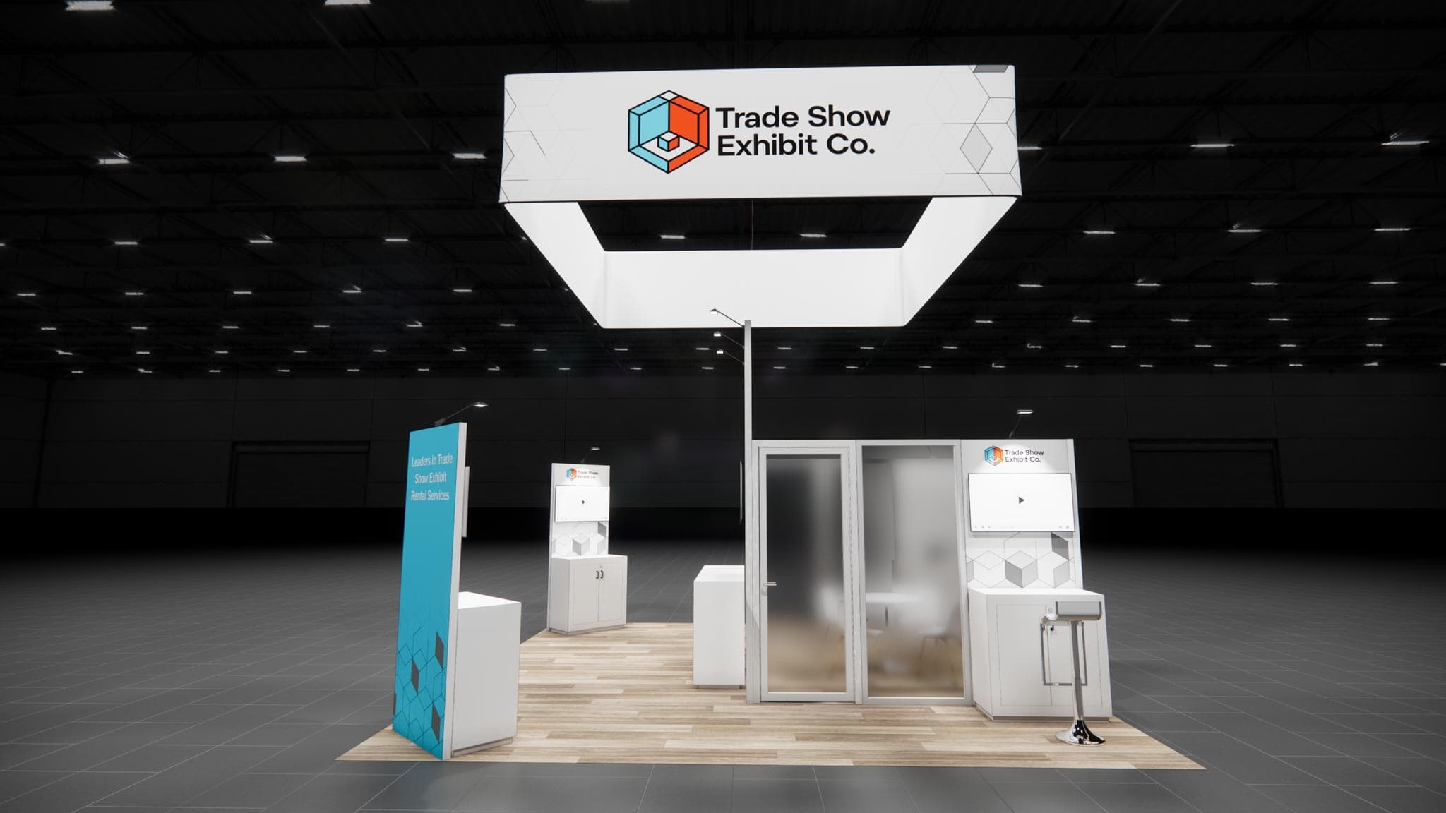 20 x 20 Island Affordable Exhibit Rental — CES, Las Vegas