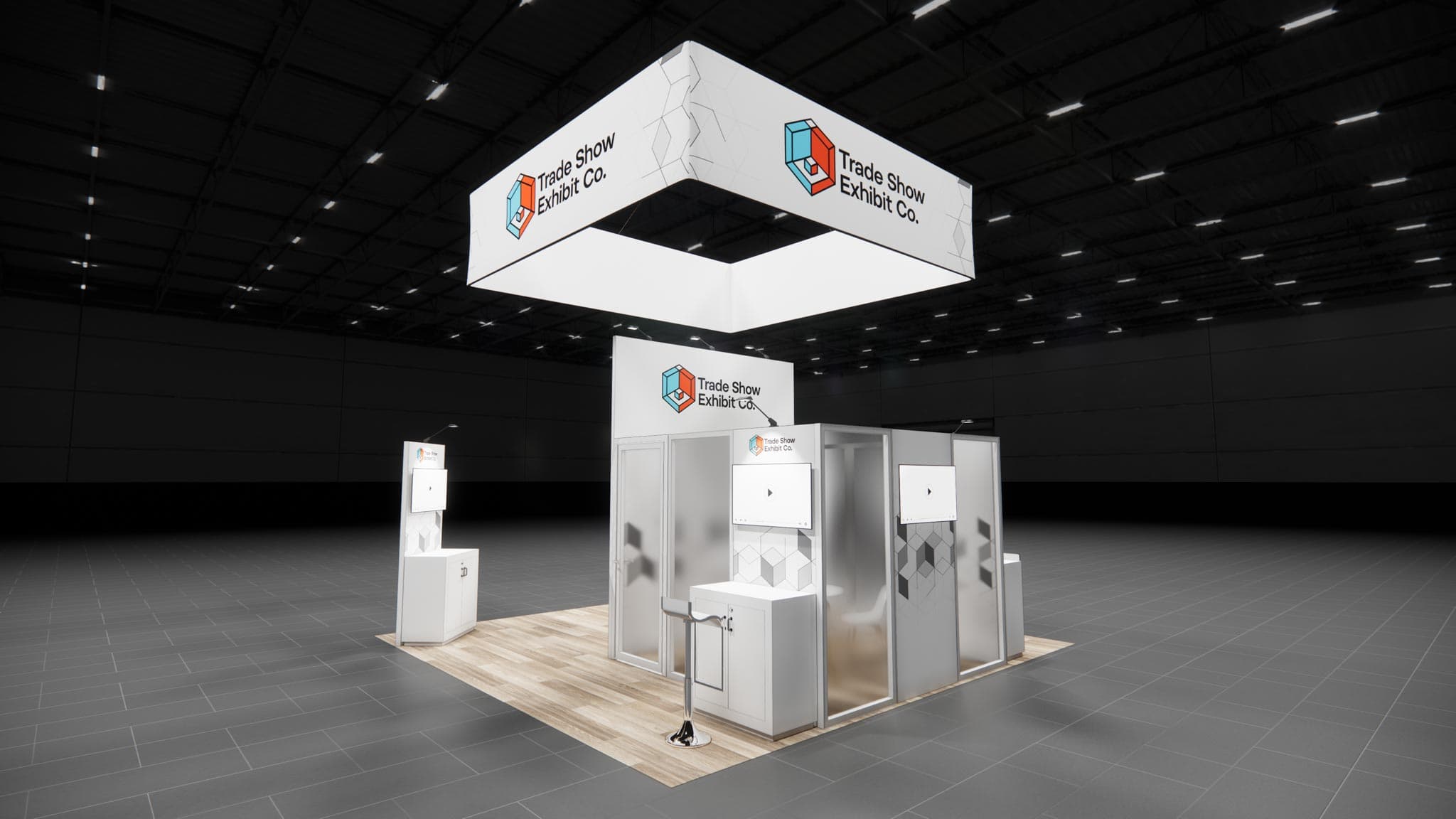 20 x 20 Island Affordable Exhibit Rental — CES, Las Vegas