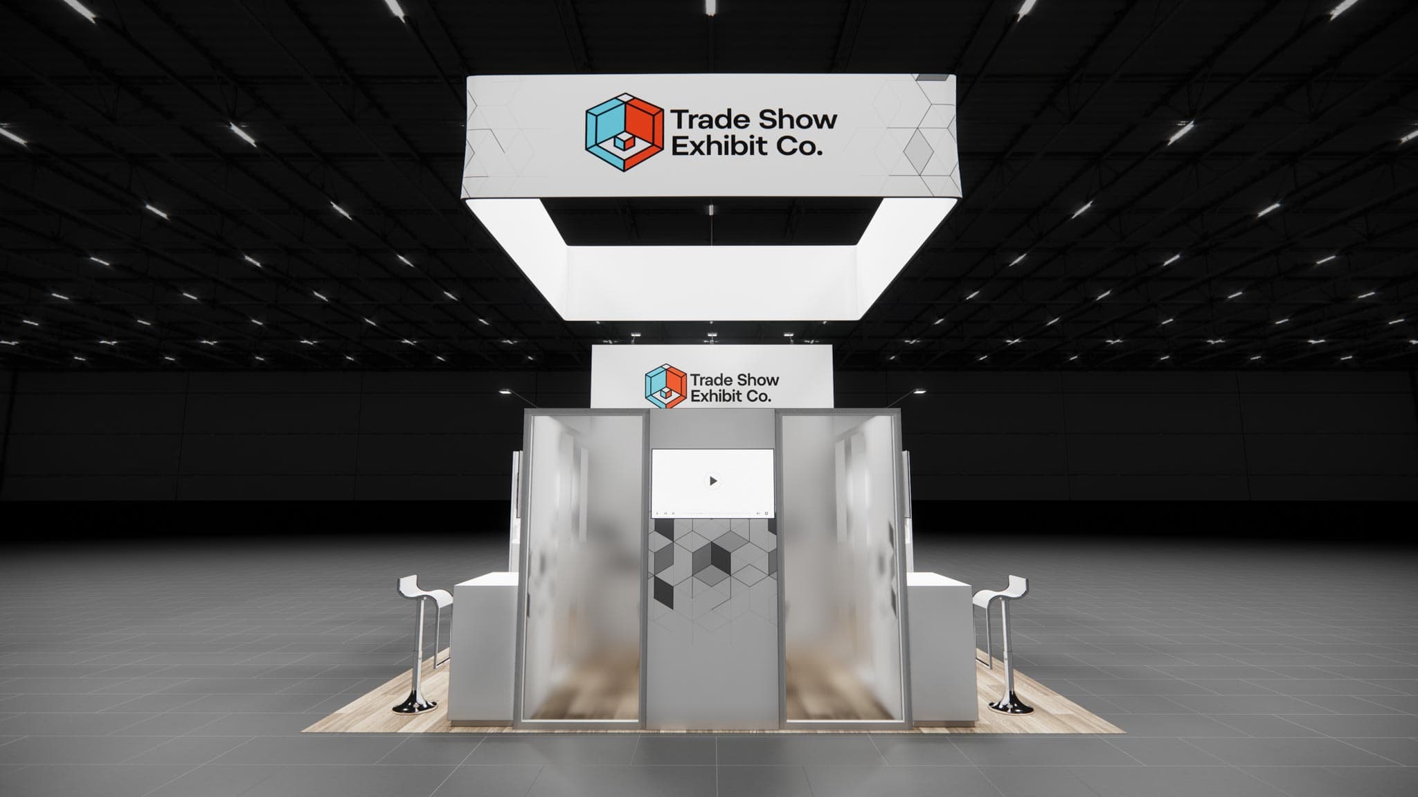 20 x 20 Island Affordable Exhibit Rental — CES, Las Vegas