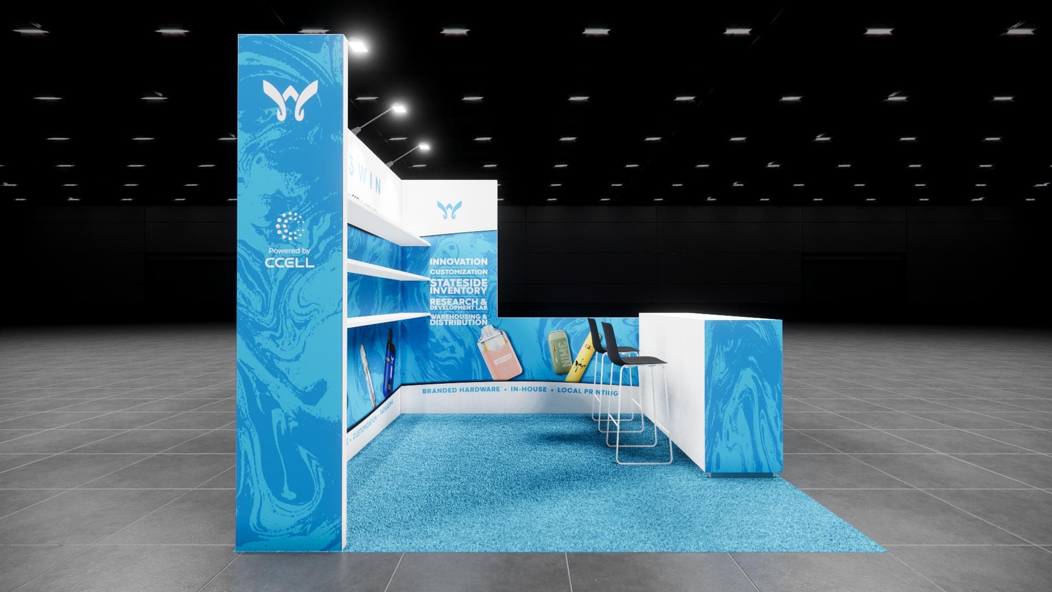 10 x 10 Inline Exhibit Rental — Coverings, Orlando