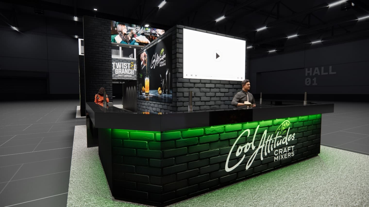 20 x 40 Island Exhibit Rental — OTC, Houston